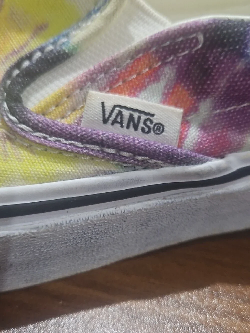 Vans Kids Tie-Dye Slip-On Sneakers - Yellow, Purple & Blue